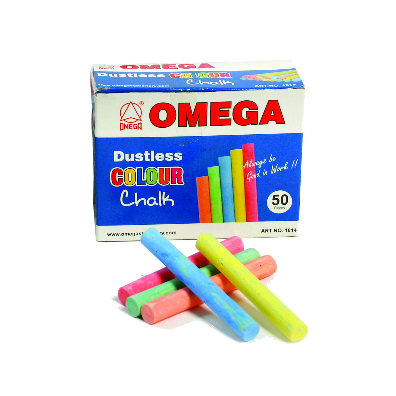 Dustless Chalks Omega cOL Pk of 100 1810C